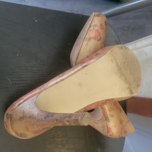 Floral Formal Size 7 Woman's High Heel All Over Print Stiletto Heels Pumps - Picture 6 of 6